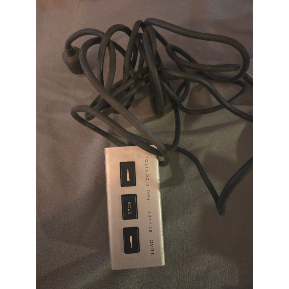 TEAC RC-401 Wired Remote Control for Reel to Reel Tape Deck Silver Vintage